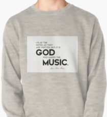 Sudadera cerrada tocar las notas, dios, música - bach