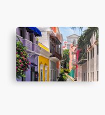 Colorful Streets of Old San Juan, Puerto Rico Metal Print