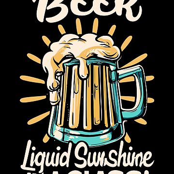 Fotodruck mit Beer Liquid Sunshine in a Glas Bier Spruch Party