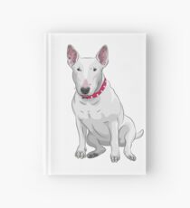 white Bull Terrier Hardcover Journal