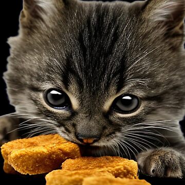 Kitten hotsell eating chicken