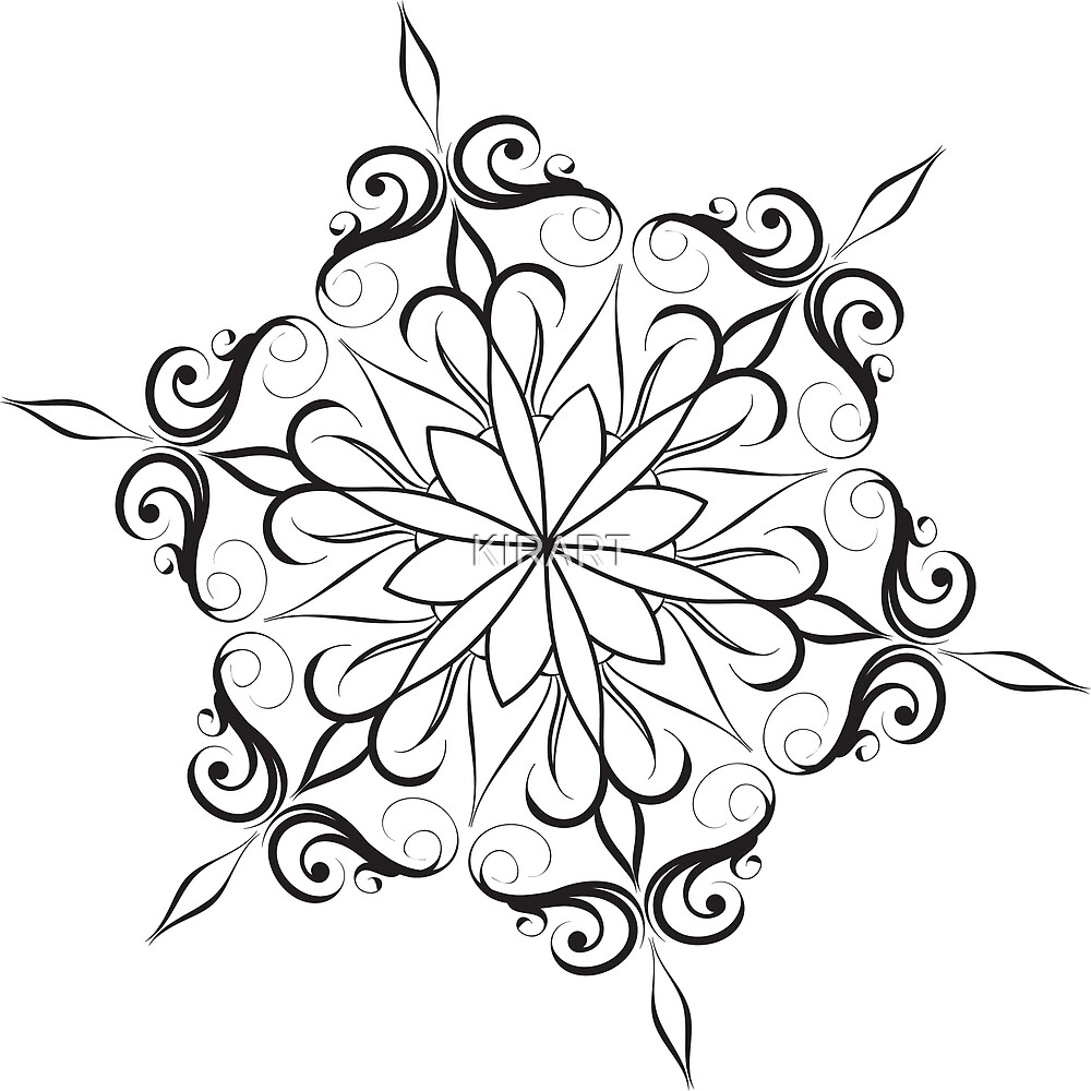 "simple mandala line art" by KIRART | Redbubble