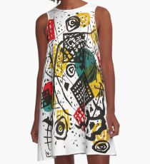 Vestido acampanado Arte abstracto en HD "Kleine Welten V" (1922) de Wassily Kandinsky