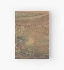 Vintage Pictorial Map of Hartford Connecticut (1864) Hardcover Journal