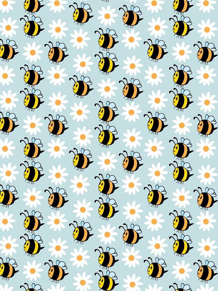 Chubby Bees With Daisies by GroglioArt