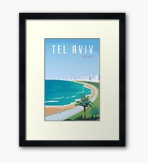 Vintage Tel Aviv Israel Travel Framed Print