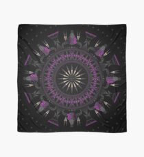 Buffalo Skull and Feathers (Purple) Scarf