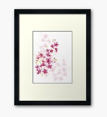 Spring Cherry Blossom Floral Watercolor Style Framed Print