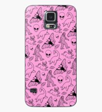 Kryptid-Muster (rosa Hintergrund) Hülle & Klebefolie für Samsung Galaxy