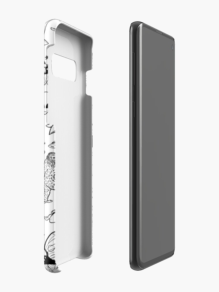 Alternate view of Cryptid Pattern (White Background) Case & Skin for Samsung Galaxy