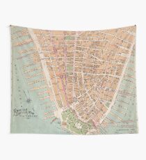 Vintage Karte von Lower Manhattan (1921) Wandbehang