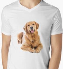 We love Golden Retriever! Men's V-Neck T-Shirt