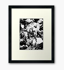 Hellboy in Hell Reworked Framed Print