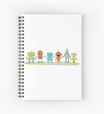 Cute cartoon robots Spiral Notebook