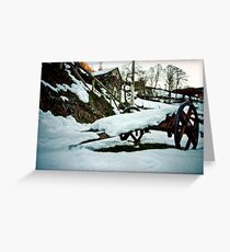 Cart in the snow Greeting Card