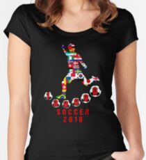 Russia 2018 World Cup - Soccer Qualified Team Women's Fitted Scoop T-Shirt