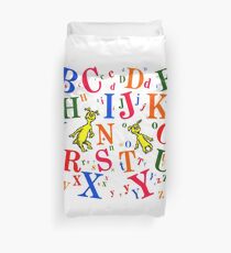 Funny Alphabets Duvet Cover
