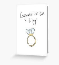 Congrats on the bling Greeting Card