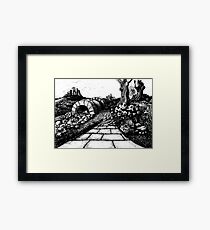 The route to nowhere - Fairytale story book Illustration Framed Print