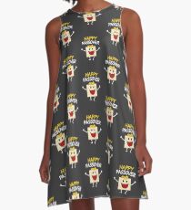 Cute Matzah Saying Happy Passover Funny Jewish T Shirt A-Line Dress