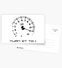 Turn it to 11 Black Postcards