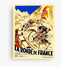 THE TOUR DE FRANCE; Vintage Bike Racing Canvas Print