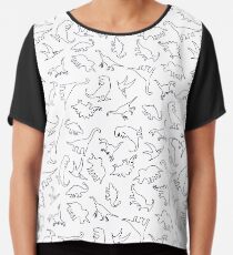 Dinosaurier-Muster Gliederung Chiffontop