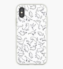 Dinosaur Pattern Outline iPhone Case