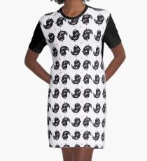Bird-scandinavian style Graphic T-Shirt Dress
