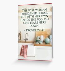 Proverbs 14:1 Greeting Card