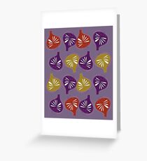Design exotic Figs on purple Greeting Card