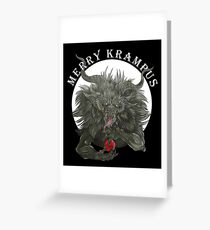 Fröhlicher Krampus Grußkarte