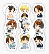 KPOP STRAY KIDS CHIBI ALL MEMBERS Sticker