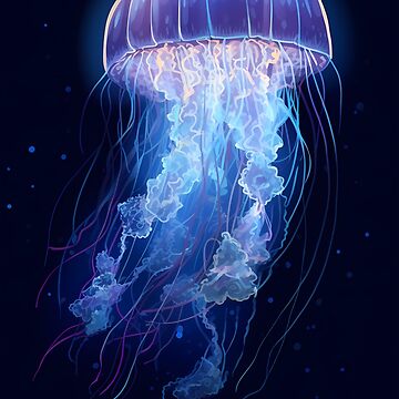 Ethereal Jellyfish Underwater Portrait Sticker for Sale by CGSGraphics