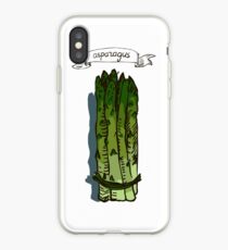 watercolor hand drawn vintage illustration of asparagus iPhone Case