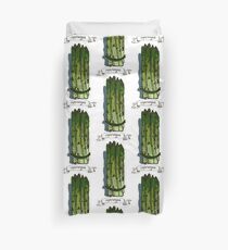 watercolor hand drawn vintage illustration of asparagus Duvet Cover