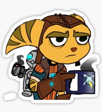 Ratchet and Clank Coffee Sticker