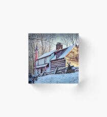 1700's Log House in West Chester, Pennsylvania Acrylic Block