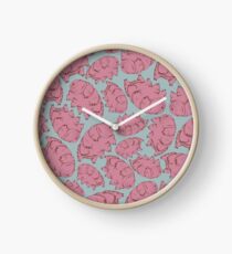 Blue/Pink Tardigrade Pattern Clock
