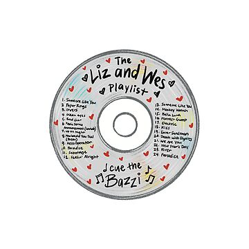 Better than the Movies by Lynn Painter Liz and Wes Playlist CD Sticker for  Sale by busyzoo