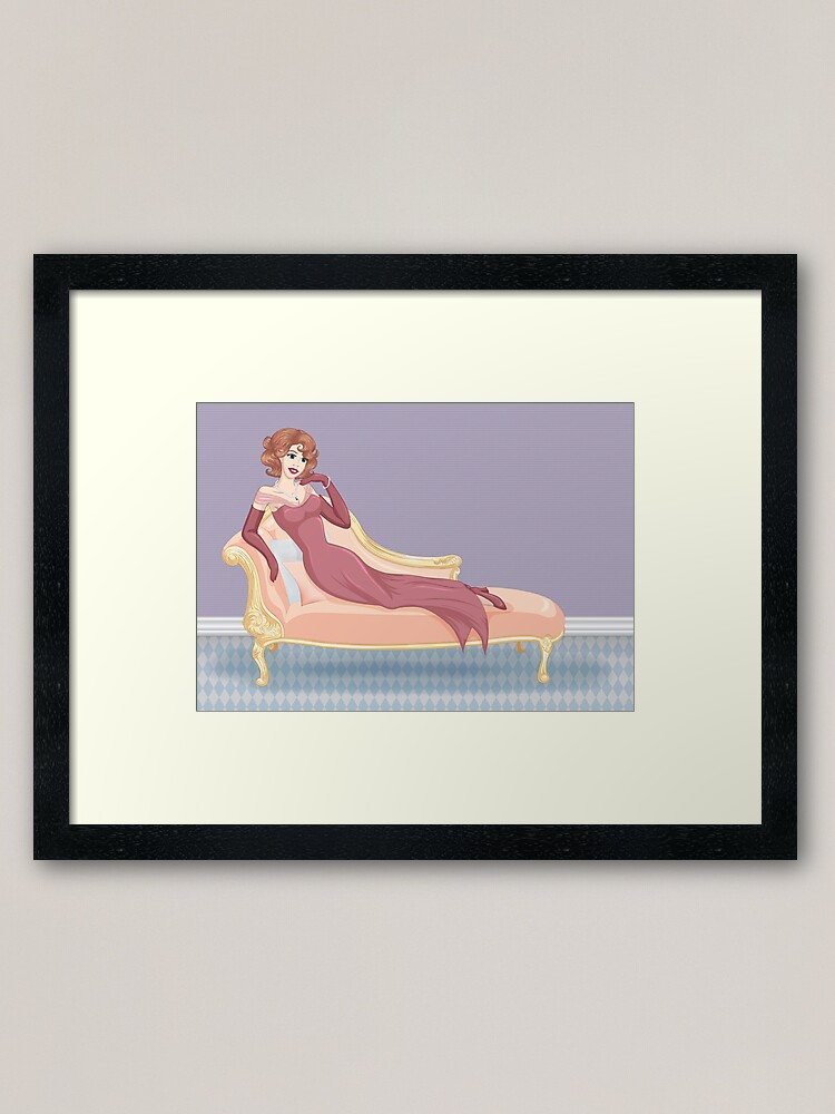 Alternate view of Classy with Curls Framed Art Print