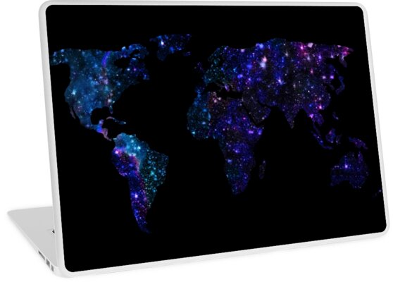 World Map Laptop Skin By MartaOlgaKlara Redbubble   Pd,x400,macbook Air 13 Bg,ffffff.u13 