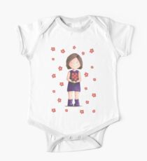 Girl with flowers One Piece - Short Sleeve