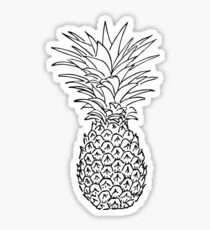 Cute Black and White Pineapple Sticker