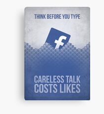Facebook Propaganda Poster Canvas Print