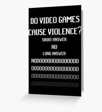 Video Game Violence Greeting Card