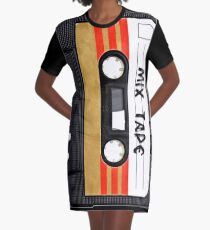 Cassette Tape Graphic T-Shirt Dress