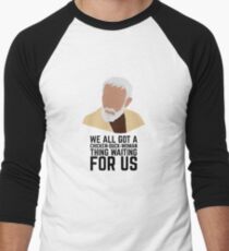 Something's Waiting in the Bushes of Love Men's Baseball ¾ T-Shirt