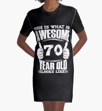 This Is What An Awesome 70 Year Old Looks Like Number 1938 Birthday Graphic T-Shirt Dress