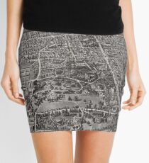 Vintage Pictorial Map of Manchester CT (1914) Mini Skirt